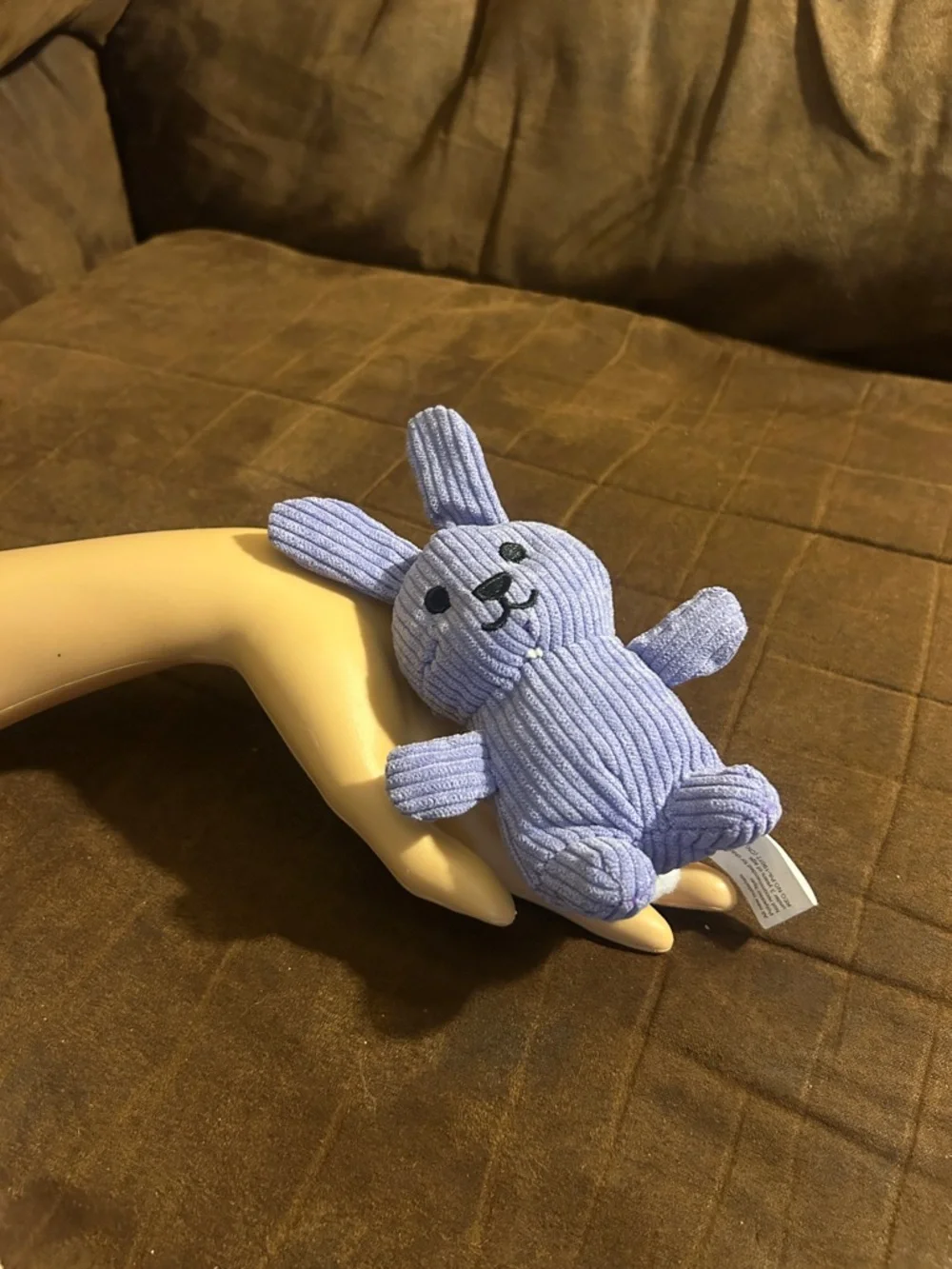 Purple Plush Bunny Small Pet Toy - Soft Chew-Friendly Playmate
